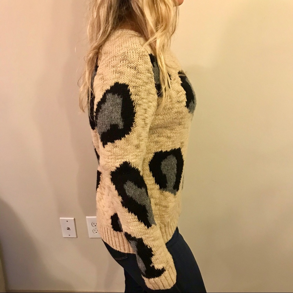 Anthropologie Sleeping on Snow cheetah sweater - Picture 3 of 5
